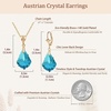 image:imageEVEVIC Austrian Crystals Baroque Pendant Necklace Earrings for Women 14K Gold Plated Hypoallergenic Leverback Drop Dangle Earrings Jewelry SetAquamarine