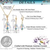 image:imageEVEVIC Austrian Crystals Baroque Pendant Necklace Earrings for Women 14K Gold Plated Hypoallergenic Leverback Drop Dangle Earrings Jewelry SetAurora Borealis