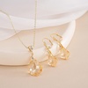 image:imageEVEVIC Austrian Crystals Baroque Pendant Necklace Earrings for Women 14K Gold Plated Hypoallergenic Leverback Drop Dangle Earrings Jewelry SetLight Topaz