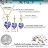 image:imageEVEVIC Austrian Crystals Heart Pendant Necklace Earrings for Women 14K Gold Plated Hypoallergenic Leverback Drop Dangle Earring Jewelry SetVitrail Light