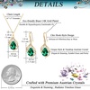 image:imageEVEVIC Austrian Crystals Teardrop Hollow Twisted Pendant Necklace Earrings for Women 14K Gold Plated Halo Drop Dangle Earrings Hypoallergenic Jewelry SetGreen