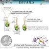 image:imageEVEVIC Austrian Crystals Teardrop Hollow Twisted Pendant Necklace Earrings for Women 14K Gold Plated Halo Drop Dangle Earrings Hypoallergenic Jewelry SetVitrail Medium