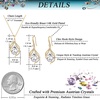 image:imageEVEVIC Austrian Crystals Teardrop Hollow Twisted Pendant Necklace Earrings for Women 14K Gold Plated Halo Drop Dangle Earrings Hypoallergenic Jewelry SetClear White