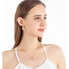 image:imageEVEVIC Austrian Crystals Teardrop Hollow Twisted Pendant Necklace Earrings for Women 14K Gold Plated Halo Drop Dangle Earrings Hypoallergenic Jewelry SetClear White