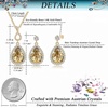 image:imageEVEVIC Austrian Crystals Teardrop Pendant Necklace Earrings for Women 14K Gold Plated Hypoallergenic Jewelry SetLight Topaz