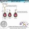 image:imageEVEVIC Austrian Crystals Teardrop Pendant Necklace Earrings for Women 14K Gold Plated Hypoallergenic Jewelry SetVitrail Medium