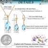 image:imageEVEVIC Austrian Crystals Teardrop Pendant Necklace Earrings for Women 14K Gold Plated Hypoallergenic Leverback Drop Dangle Earrings Jewelry SetAquamarine