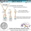 image:imageEVEVIC Austrian Crystals Teardrop Pendant Necklace Earrings for Women 14K Gold Plated Hypoallergenic Leverback Drop Dangle Earrings Jewelry SetAurora Borealis