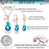 image:imageEVEVIC Austrian Crystals Teardrop Pendant Necklace Earrings for Women 14K Gold Plated Hypoallergenic Leverback Drop Dangle Earrings Jewelry SetBermuda Blue