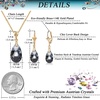 image:imageEVEVIC Austrian Crystals Teardrop Pendant Necklace Earrings for Women 14K Gold Plated Hypoallergenic Leverback Drop Dangle Earrings Jewelry SetBlack
