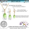 image:imageEVEVIC Austrian Crystals Teardrop Pendant Necklace Earrings for Women 14K Gold Plated Hypoallergenic Leverback Drop Dangle Earrings Jewelry SetGreen