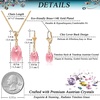 image:imageEVEVIC Austrian Crystals Teardrop Pendant Necklace Earrings for Women 14K Gold Plated Hypoallergenic Leverback Drop Dangle Earrings Jewelry SetPink