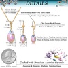 image:imageEVEVIC Austrian Crystals Teardrop Pendant Necklace Earrings for Women 14K Gold Plated Hypoallergenic Leverback Drop Dangle Earrings Jewelry SetRainbow