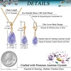 image:imageEVEVIC Austrian Crystals Teardrop Pendant Necklace Earrings for Women 14K Gold Plated Hypoallergenic Leverback Drop Dangle Earrings Jewelry SetTanzanite