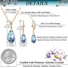 image:imageEVEVIC Austrian Crystals Teardrop Pendant Necklace Earrings for Women 14K Gold Plated Hypoallergenic Leverback Drop Dangle Earrings Jewelry SetVitrail Light