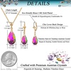 image:imageEVEVIC Austrian Crystals Teardrop Pendant Necklace Earrings for Women 14K Gold Plated Hypoallergenic Leverback Drop Dangle Earrings Jewelry SetVitrail Medium
