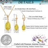 image:imageEVEVIC Austrian Crystals Teardrop Pendant Necklace Earrings for Women 14K Gold Plated Hypoallergenic Leverback Drop Dangle Earrings Jewelry SetYellow