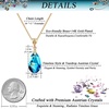 image:imageEVEVIC Austrian Crystals Teardrop Pendant Necklace for Women 14K Gold Plated Ecofriendly Brass Hypoallergenic JewelryBermuda Blue