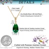image:imageEVEVIC Austrian Crystals Teardrop Pendant Necklace for Women 14K Gold Plated Ecofriendly Brass Hypoallergenic JewelryEmerald