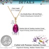 image:imageEVEVIC Austrian Crystals Teardrop Pendant Necklace for Women 14K Gold Plated Ecofriendly Brass Hypoallergenic JewelryFuchsia