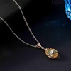 image:imageEVEVIC Austrian Crystals Teardrop Pendant Necklace for Women 14K Gold Plated Ecofriendly Brass Hypoallergenic JewelryLight Topaz