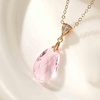 image:imageEVEVIC Austrian Crystals Teardrop Pendant Necklace for Women 14K Gold Plated Ecofriendly Brass Hypoallergenic JewelryPink