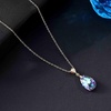 image:imageEVEVIC Austrian Crystals Teardrop Pendant Necklace for Women 14K Gold Plated Ecofriendly Brass Hypoallergenic JewelryVitrail Light