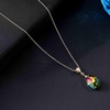 image:imageEVEVIC Austrian Crystals Teardrop Pendant Necklace for Women 14K Gold Plated Ecofriendly Brass Hypoallergenic JewelryVitrail Medium
