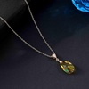 image:imageEVEVIC Austrian Crystals Teardrop Pendant Necklace for Women 14K Gold Plated Ecofriendly Brass Hypoallergenic JewelryYellow