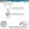 image:imageEVEVIC Color Changing Cubic Austrian Crystal Pendant Necklaces for Women 14K Gold Plated Hypoallergenic JewelryAurora Borealis