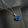 image:imageEVEVIC Color Changing Cubic Austrian Crystal Pendant Necklaces for Women 14K Gold Plated Hypoallergenic JewelryBlue CrystalSilverTone