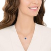 image:imageEVEVIC Color Changing Cubic Austrian Crystal Pendant Necklaces for Women 14K Gold Plated Hypoallergenic JewelryBlue CrystalSilverTone