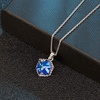 image:imageEVEVIC Color Changing Cubic Austrian Crystal Pendant Necklaces for Women 14K Gold Plated Hypoallergenic JewelryBlue CrystalSilverTone