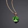 image:imageEVEVIC Color Changing Cubic Austrian Crystal Pendant Necklaces for Women 14K Gold Plated Hypoallergenic JewelryGreen