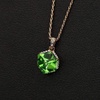 image:imageEVEVIC Color Changing Cubic Austrian Crystal Pendant Necklaces for Women 14K Gold Plated Hypoallergenic JewelryGreen