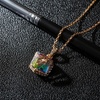 image:imageEVEVIC Color Changing Cubic Austrian Crystal Pendant Necklaces for Women 14K Gold Plated Hypoallergenic JewelryRainbow Crystal Rose Goldtone