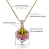image:imageEVEVIC Color Changing Cubic Austrian Crystal Pendant Necklaces for Women 14K Gold Plated Hypoallergenic JewelryRainbow Crystal Rose Goldtone