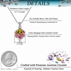 image:imageEVEVIC Color Changing Cubic Austrian Crystal Pendant Necklaces for Women 14K Gold Plated Hypoallergenic JewelryRainbow CrystalSilverTone