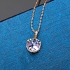 image:imageEVEVIC Color Changing Cubic Austrian Crystal Pendant Necklaces for Women 14K Gold Plated Hypoallergenic JewelryVitrail Light