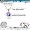 image:imageEVEVIC Color Changing Cubic Austrian Crystal Pendant Necklaces for Women 14K Gold Plated Hypoallergenic JewelryVitrail Light