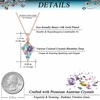 image:imageEVEVIC Dainty Multicolored Austrian Crystals Rhombus Pendant Necklaces for Women Fashion 14K Gold Plated Hypoallergenic JewelryPurple Main CrystalRose Goldtone