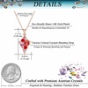 image:imageEVEVIC Dainty Multicolored Austrian Crystals Rhombus Pendant Necklaces for Women Fashion 14K Gold Plated Hypoallergenic JewelryRed Main CrystalRose Goldtone
