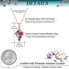 image:imageEVEVIC Dainty Multicolored Austrian Crystals Rhombus Pendant Necklaces for Women Fashion 14K Gold Plated Hypoallergenic JewelryRose Main CrystalRose Goldtone