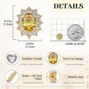 image:imageEVEVIC Oval Austrian Crystal Halo Stud Earrings for Women  14K GoldPlatedOval Austrian Crystal with Zircon HaloButterfly Back SecureGift Box IncludedFor Daily and Evening EventsCitrine