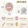 image:imageEVEVIC Oval Austrian Crystal Halo Stud Earrings for Women  14K GoldPlatedOval Austrian Crystal with Zircon HaloButterfly Back SecureGift Box IncludedFor Daily and Evening EventsPink