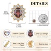 image:imageEVEVIC Oval Austrian Crystal Halo Stud Earrings for Women  14K GoldPlatedOval Austrian Crystal with Zircon HaloButterfly Back SecureGift Box IncludedFor Daily and Evening EventsAntique Pink