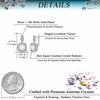 image:imageEVEVIC Square Austrian Crystal Earrings Halo Leverback Drop 14k White Gold Plated Earrings for Women Hypoallergenic Jewelry GiftWhite