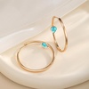 image:imageEVEVIC Trendy Austrian Crystals Heart Hoop Earrings for Women 14K Gold Plated Hypoallergenic Hoops Earring Jewelry GiftAquamarine