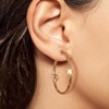image:imageEVEVIC Trendy Austrian Crystals Heart Hoop Earrings for Women 14K Gold Plated Hypoallergenic Hoops Earring Jewelry GiftLight Topaz