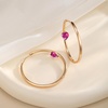 image:imageEVEVIC Trendy Austrian Crystals Heart Hoop Earrings for Women 14K Gold Plated Hypoallergenic Hoops Earring Jewelry GiftRose Pink